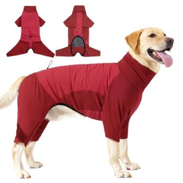 Imagem de Casaco de inverno para cães, roupas de gola alta para clima frio | Casaco de inverno impermeável para cães pequenos e grandes, caminhadas, acampamento, caminhada