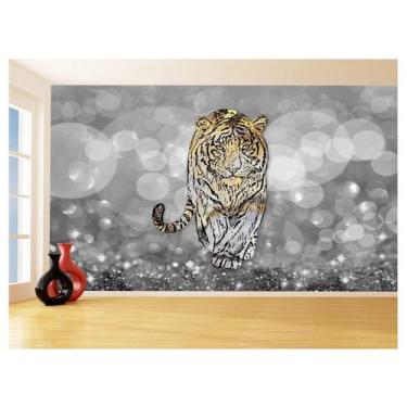 Imagem de Papel De Parede 3D Animais Pop Art Tigre Felino 3,5M Pxa151 - Você Dec
