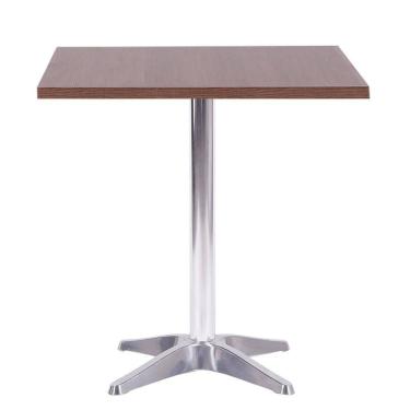 Imagem de Mesa Delta 76,50 Cm (altura) Com Tampo Em Mdp Quadrado 70 Cm Imbuia