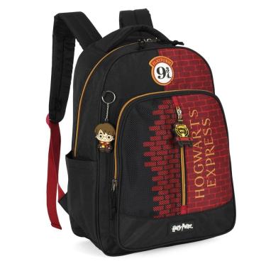 Imagem de Mochila Escolar Harry Potter Hogwarts Escola Bruxaria Vinho