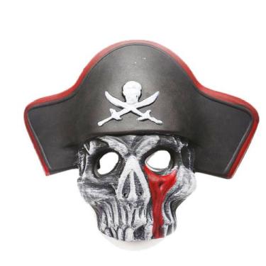 Imagem de Fantasia de máscara facial completa de pirata em EVA para festa de Hal
