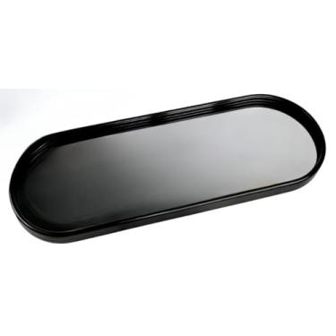 Imagem de Bandeja Espelhada Banheiro Lavabo Bandeja Decorativa Multiuso Preta Dourada(Preto/8212)