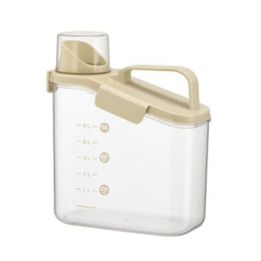 Imagem de Frascos Para Armazenamento De Arroz E GrãOs(BEGE,1,6 LITROS)