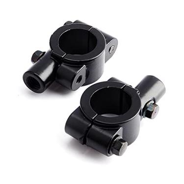 Imagem de AYNEFY Guidão de Motocicleta Com Montagem Em Espelho, Alumínio Preto, 10mm, 7/8 Polegadas, Braçadeira para Atv, Utv, Dirt Bike, Kart, Ajuste Universal, Guidão Padrão, 2 Peças, Universal, Braçadeira