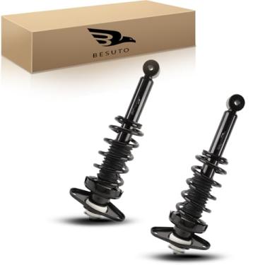 Imagem de Besuto Conjunto de amortecedor traseiro compatível com Cooper 2008-2002, par completo de 2 suportes de suspensão, suportes com conjuntos de mola helicoidal 171112L 171112R