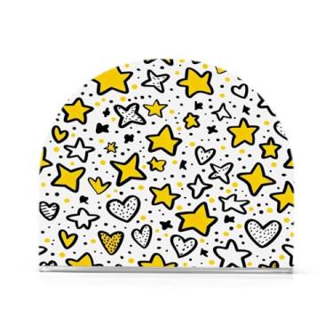 Imagem de Wassud Line Art Stars Porta-guardanapos para mesa cozinha e jantar Suporte de guardanapo acrílico para guardanapos de papel acomodar 50-60 guardanapos decoração de fazenda 1 peça