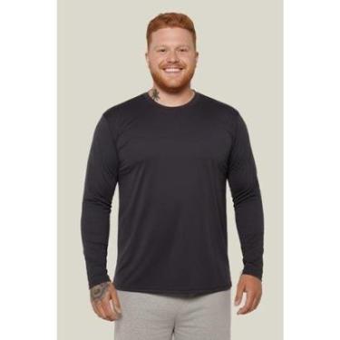 Imagem de Camiseta UV Masculina Plus Size Manga Longa UV 50+ WSS Brasil-Masculino