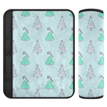 Imagem de Burbuja Protetor de cinto de segurança de carro para árvore de Natal macio e confortável para alça de ombro de assento, 1 par médio