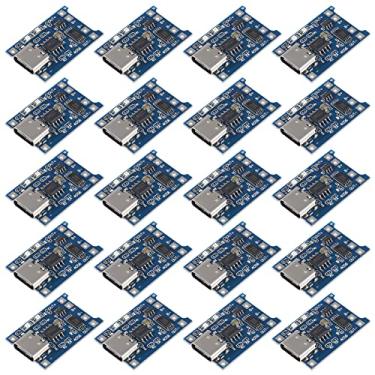 Imagem de Placa de carregamento TP4056 Tipo C - 20 peças de carregador de bateria de lítio 18650 com proteção e duas funções