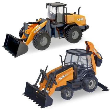 Imagem de Kit 2 Trator em Miniatura Case 580N e 721E Premium