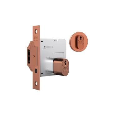 Imagem de Fechadura Porta Correr E Bater Stam 1006 Rosê Asa Avião