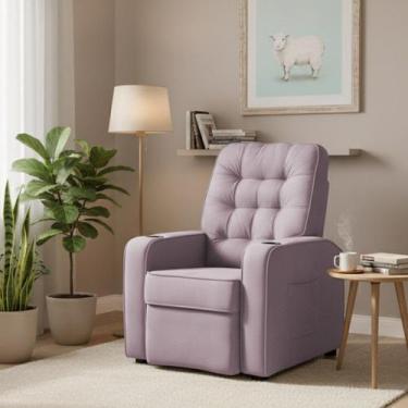 Imagem de Poltrona do Papai Reclinável Lord Veludo Rose - Loja Sheep, Rose