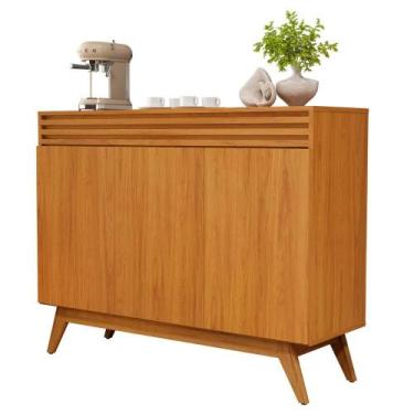 Imagem de Aparador Buffet Florence com Pés de Madeira Maciça - BASOTO BRASIL, Na