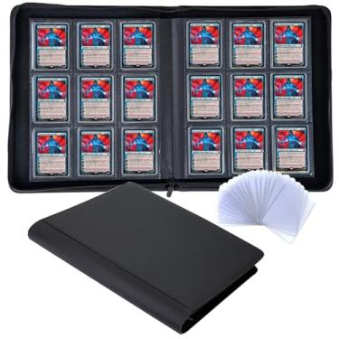 Imagem de HESPLUS Toploader Binder, Comporta 288 Toploaders, 9 Bolsos Top Loader Com Capas, Estojo De Armazenamento De Cartões Para Porta-Cartões Rígidos De 3" X 4", Para Mtg, Yugioh, Beisebol, Tcg, Cartas De