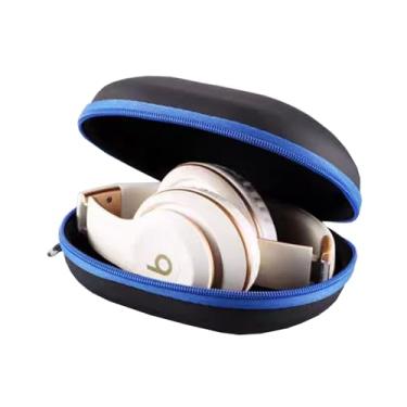 Imagem de Estojo de transporte para fone de ouvido, bolsa organizadora de viagem, bolsa de armazenamento compatível com fones de ouvido intra-auriculares Beats Solo 4/Solo 3/Solo4/Solo3/Studio3/Studio Pro sem