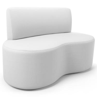 Imagem de Sofá 2 Lugares Orgânico Para Sala De Estar Living Larissa L02 Facto Branco - Lyam Decor