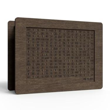 Imagem de Cofre Desafio 10 Mil Mdf Guardar Dinheiro Porta Moedas Caixa De Dinheiro(Tabaco)