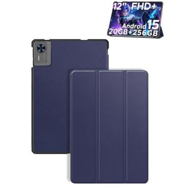 Imagem de Capa para DOOGEE T36, capa de proteção para tablet NOUKAJU , função de suporte, resistente a quedas, capa de proteção para tablet DOOGEE T36 de 12 polegadas (azul)