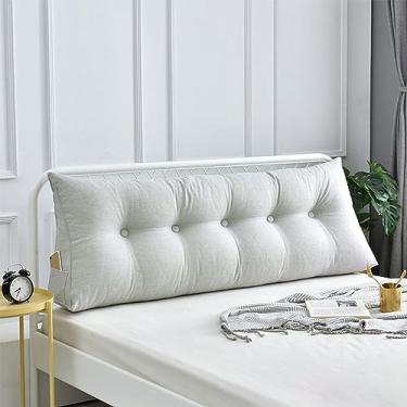 Imagem de Almofada confortável para cama lombar, almofada de leitura, encosto, triangular, cabeceira, cama, almofada de cunha, grande almofada de leitura para janela de sacada, tatami, sofá, quarto, cinza, 80 x
