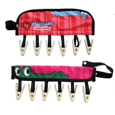 Imagem de Organizador de acessórios de roupas para cabide com 6 clipes antiderrapantes, armazenamento de meias, toalhas, cachecóis, pacote com 2