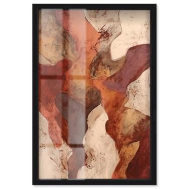 Imagem de Warmth of the Earth III Shadowbox Print Boho Brown Wall Art por Art Remedy, moldura preta, 28 x 40 cm