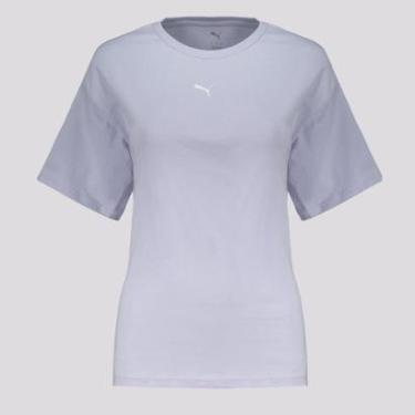 Imagem de Camiseta Puma ESS Logo Relaxed Feminina Azul Claro-Feminino