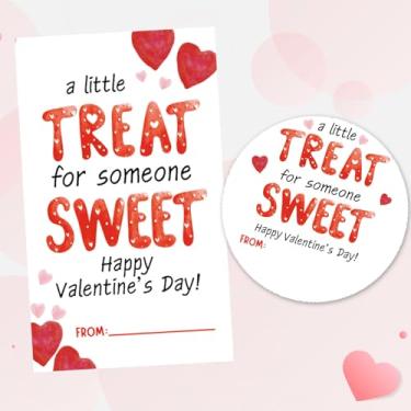 Imagem de CWIOQPYI Adesivos de Feliz Dia dos Namorados, conjunto de adesivos de 40 peças, adesivos para presente de lanches, caixa de embrulho - A02