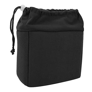 Imagem de Generic Bolsa para Inserção de Câmera Capa Protetora à Prova de Choque para Câmera DSLR e Lente Bolsa Acolchoada à Prova D'água Com Cordão para Fotógrafos Nylon 7,87x7,09x3,94 Polegadas (Preto)