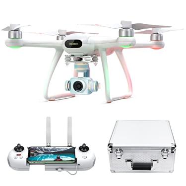 Imagem de Drone Gimbal 4K de 3 eixos com câmera para adultos, quadricóptero Potensic Dreamer Pro GPS com alcance de transmissão FPV de 2 KM, voo de 28 minutos, voo circular DIY, retorno automático, estojo de