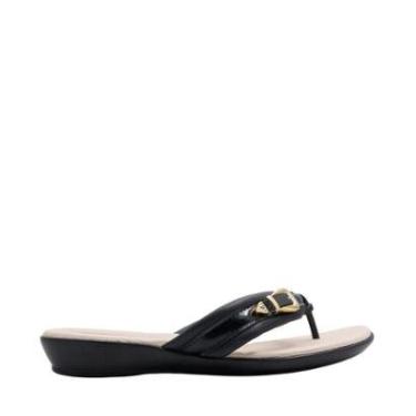 Imagem de Chinelo Piccadilly feminino com salto anabela e detalhe em fivela-Feminino