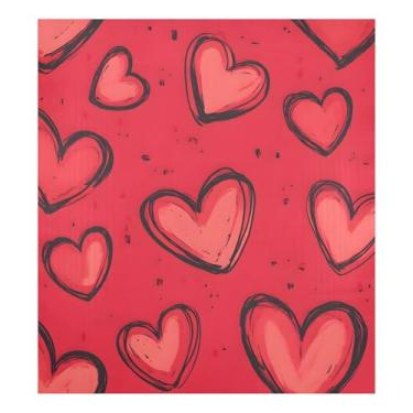 Imagem de Blueangle Coração Dia dos Namorados, capa magnética para lava-louças, decoração de capa frontal para lava-louças, adesivos de eletrodomésticos, adesivos de eletrodomésticos, 58 cm C x 66 cm, adesivo