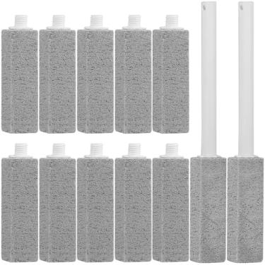 Imagem de 12 pacotes de pedra-pomes com cabo extralongo, pedra-pomes para vaso sanitário para limpeza de vasos sanitários, banheiras, churrasqueiras, piscinas, pias