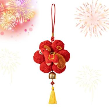 Imagem de Decorações para o Ano Novo Chinês - 2026 Pingente Do Ano Chinês Do Cavalo,Ornamentos Decorativos para Árvore do Festival da Primavera - Para Celebrações em Janela, Porta, Sala, Parede e
