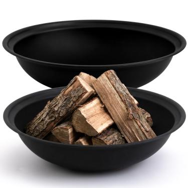 Imagem de Maxdot 2 peças de inserção de substituição para fogueira externa de 58 cm, tigela de fogo a lenha de aço carbono para suporte existente ou fogueira personalizada para quintal, varanda, deck