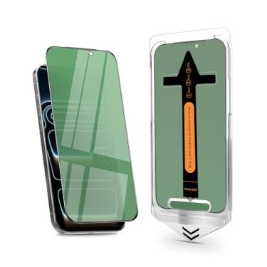 Imagem de Eliphelet 1 pacote para iPhone iPhone 7 Pro 6.3 protetor de tela de privacidade vidro temperado iPhone 7 Pro 6,3 polegadas verde gradiente anti espião anti luz azul cobertura total fácil instalação