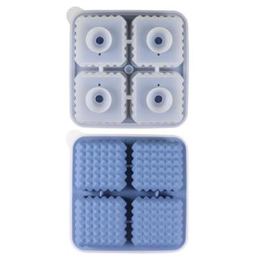 Imagem de Forma de Cubo Gelo Grande Retangular 3D Silicone Reutilizável Moldes Doméstico para Whiskey Cocktails Derretimento Lento em Divertida Alimentos Fácil