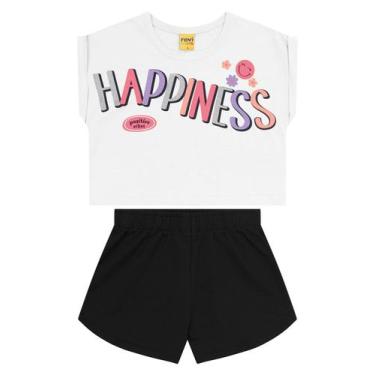 Imagem de Conjunto Infantil Blusa Com Shorts Rovi Kids Branco, Branco, 4