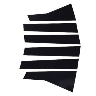 Imagem de aqxreight Postes do Pilar da Janela da Porta do Carro Capa Guarnição PC Painel de Pilar Janela Porta Externa Substituição Tampa Decorativa para CR-V 2017 2022 Material (BLACK)