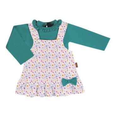 Imagem de Conjunto Body Manga Longa e Jardineira Salopete, varias cores - 2 Peça