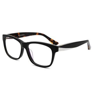 Imagem de MOSTAR Óculos retrô com lentes transparentes para homens e mulheres, quadrados, vintage, sem prescrição, falsos, estilosos, armação clássica para mulheres e homens, preto