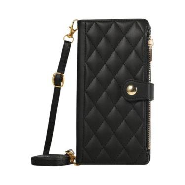 Imagem de Capa De Celular iPhone Com Zíper, Suporte, Compartimentos Para Cartões