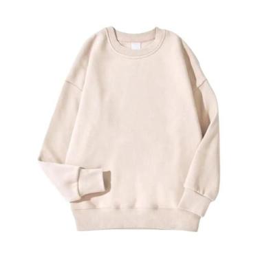 Imagem de Moletom Feminino Oversize De Fleece Quente, Macio E Respirável Com Gol