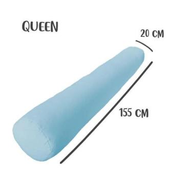 Imagem de Capa para Rolo de Cabeceira Queen 155x20cm Azul Arrumadinho Enxovais