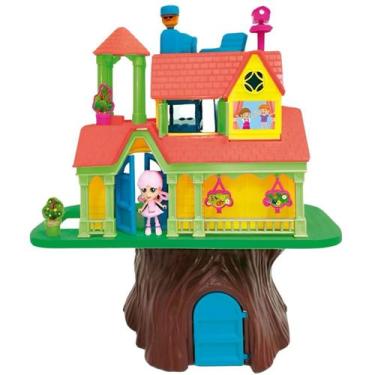 Imagem de Casa de Boneca na Árvore C/ Acessórios e Bonecas Divertido - Homeplay,