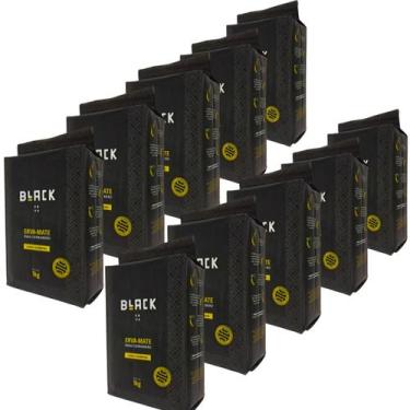 Imagem de Kit 10 Ervas Mate Chimarrão Black Erva Moagem Fina 1Kg Tradicional Qua