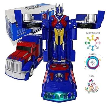 Imagem de Brinquedo Infantil Carrinho Bate e Volta Com Som e Luzes Caminhão Tran