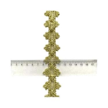 Imagem de Rendas De Seda Dourada E Prateada 4m Pacote Para Tecido De Cortina Cos