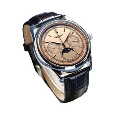 Imagem de Relógio De Pulso Masculino Casual De Couro Com Movimento De Quartzo, P