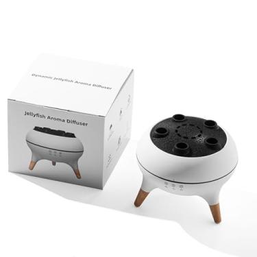 Imagem de Difusores de óleo essencial de 250 ml, spray em forma de água-viva, umidificador de névoa fria, difusor ultrassônico, vulcão de chama, para quarto, sala de estar, escritório, spa e sala de ioga