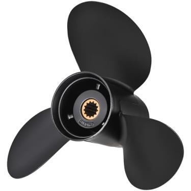 Imagem de JSPROP Hélice de barco de popa de alumínio 12 x 17 para BRP Johnson Evinrude OMC Stern Drive 40-70HP, dente de 13 estrias, 763462, compatível com Evinrude 40HP 48HP 50HP 55HP 60HP 65HP, RH